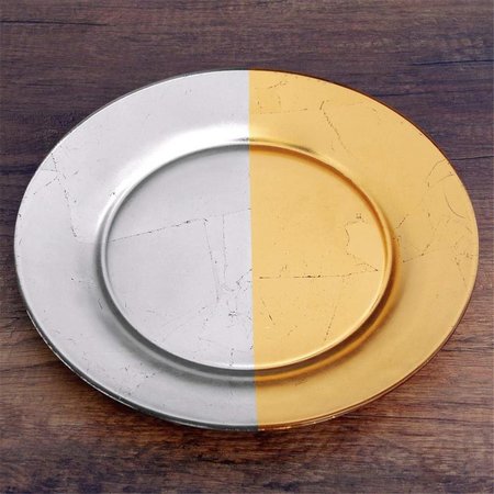 RED POMEGRANATE Gilt Demi Dinner PlateSilver & Gold 0985-1